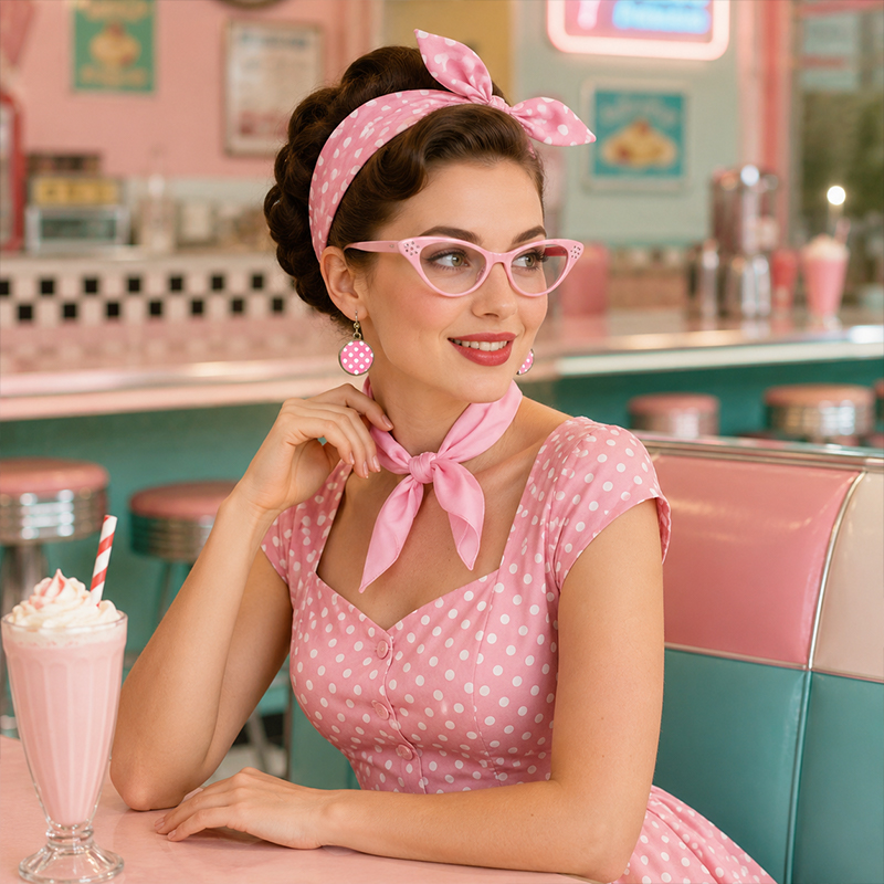 Women'S Accessories In The 1950S - Women 1950S Rockabilly Costume Accessories Polka