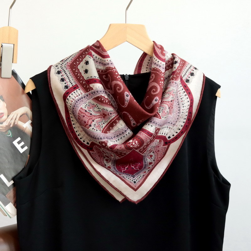 Red Paisley Print Scarf 65CM S - Women'S Red Accessories review and price