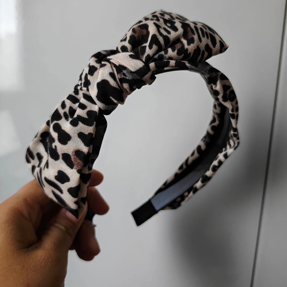 Leopard Print Headband with A  - Women Accessories Sale review and price