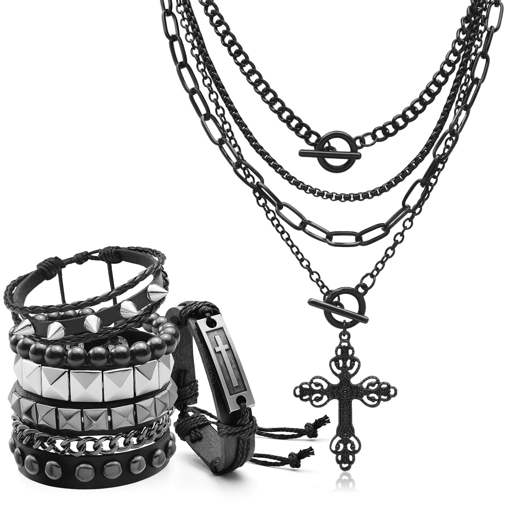 Gothic Cross Pendant Layered N - Women'S Emo Accessories review and price
